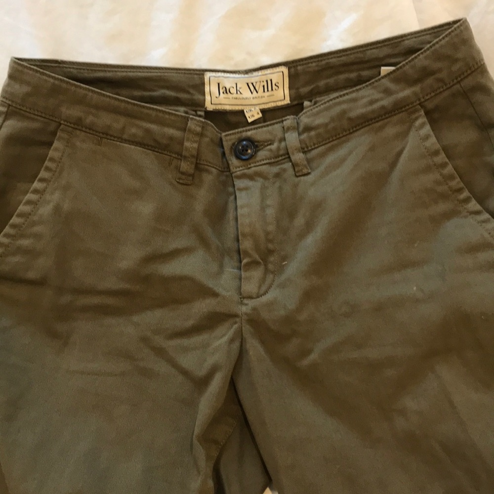 Jack Wills chino army green pants - size 4